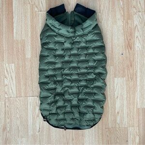 Green Quilted Dog Vest